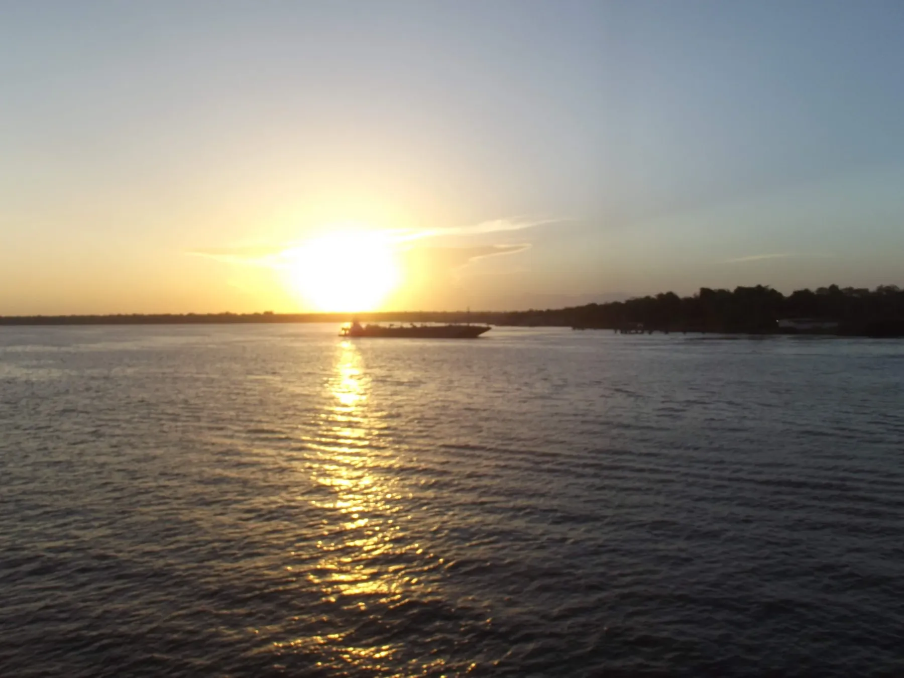 sun · dawn on the river
