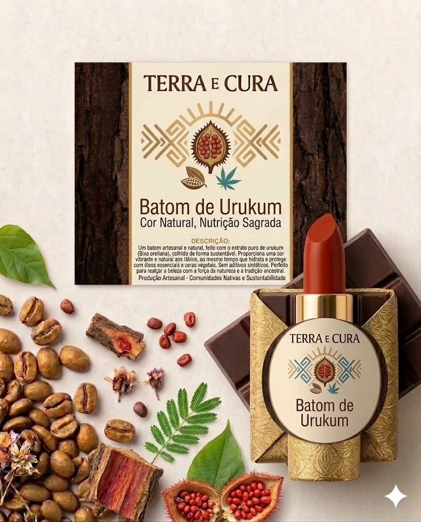 Protótipo do batom de urucum · Rota do Sol